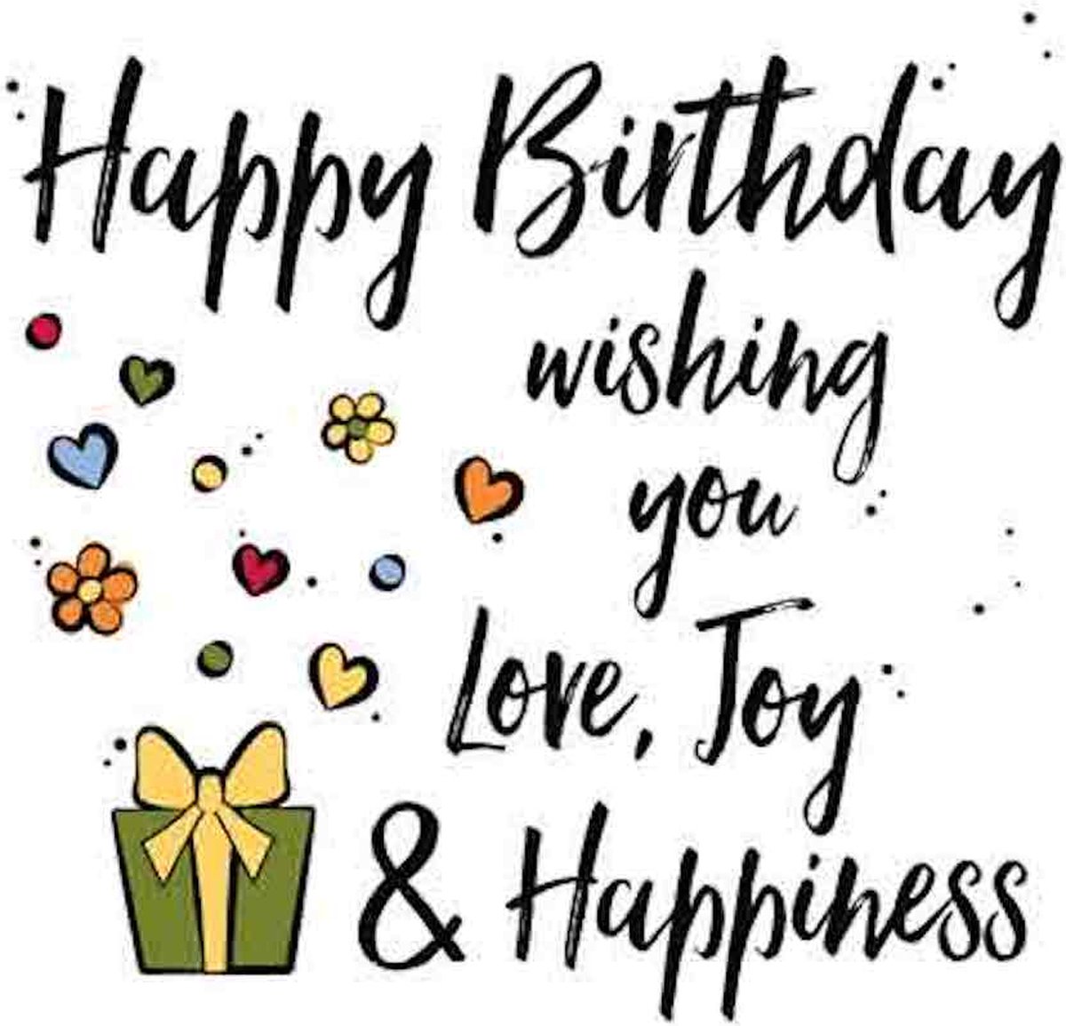 Wenskaart - Happy Birthday Wishing You Love - 1 Stuk