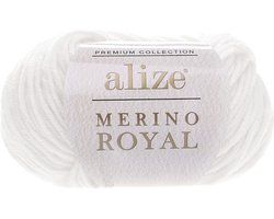 Alize Merino Royal White 55 Pakket 5 x 50 Gram