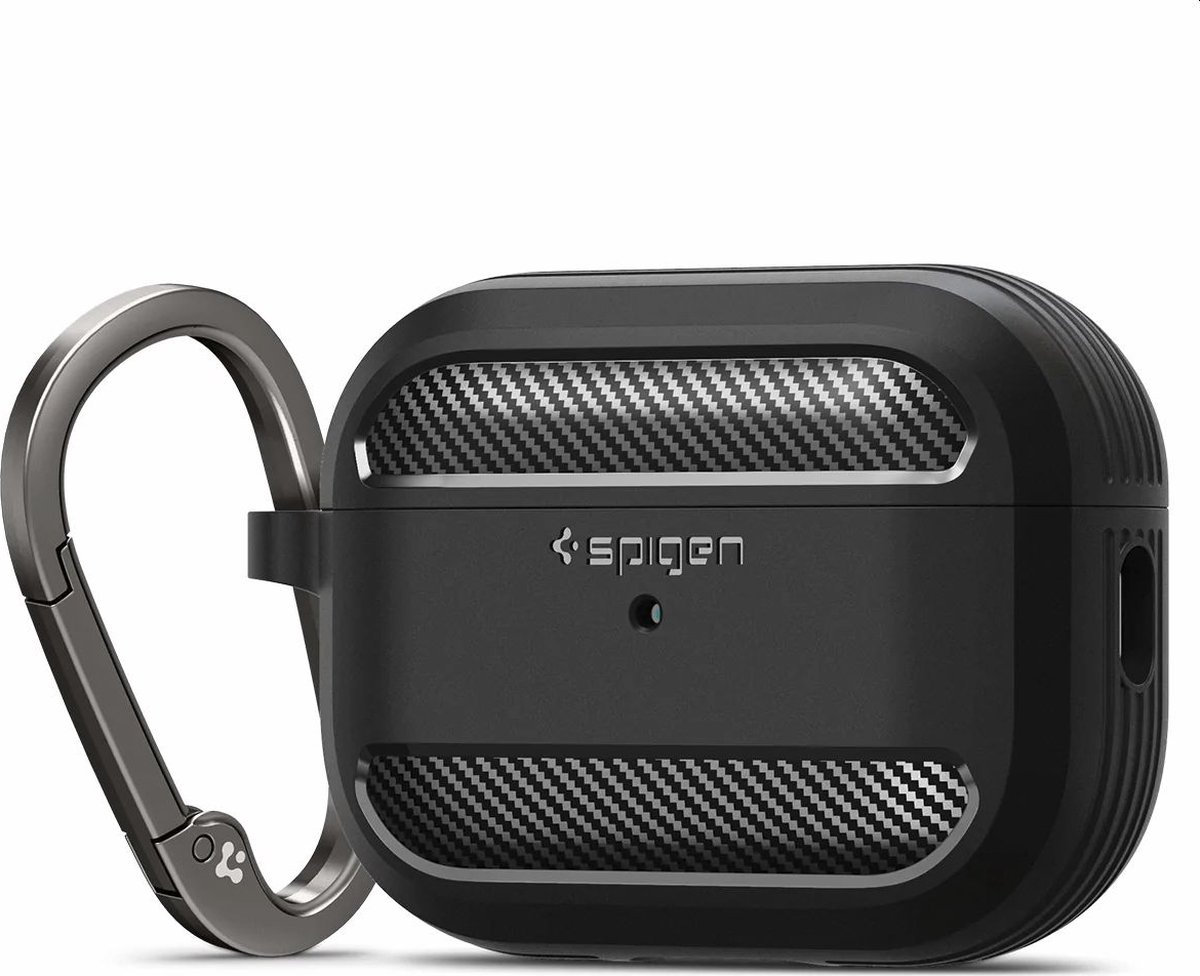 Spigen - Apple AirPods Pro 1/2 hoesje - Rugged Armor - Zwart