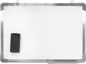 Magnetisch whiteboard met pennengoot en wisser voor kantoor of thuis 50 x 35 cm - Kantoorbenodigdheden - Schoolborden