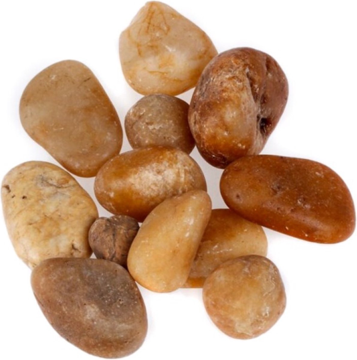 Concorde Decoratie/hobby stenen/kiezelstenen - bruin/beige mix - 350 gram / 2 a 3 cm - groot
