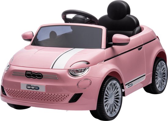Eco Toys Rose Electrique Fiat 500 Voiture Enfant 705