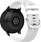 Band Geschikt voor Samsung Galaxy Watch 5/4/2/Active 40mm gladde siliconen Wit
