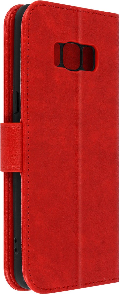 Geschikt voor Samsung Galaxy S8 Bookcover Video Support Functie rood
