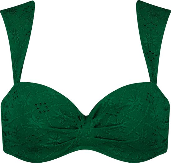 Beachlife Green Embroidery Dames Bikinitopje - Maat C36