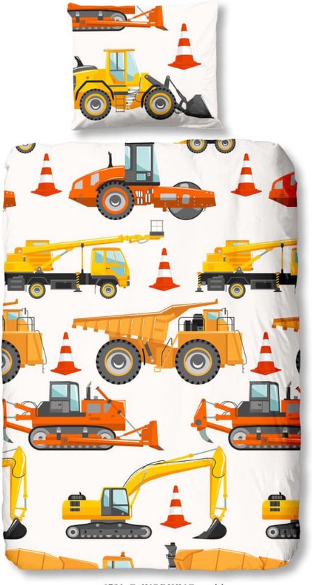Snoozing Tractor - 120x150 cm 1 kussensloop 60x70 cm