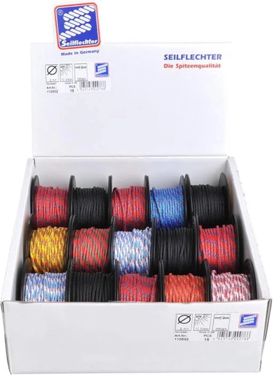 Mini koord Novoleen, 2mm, 10m, assorti, 255 daN van MINI — afbeelding 3