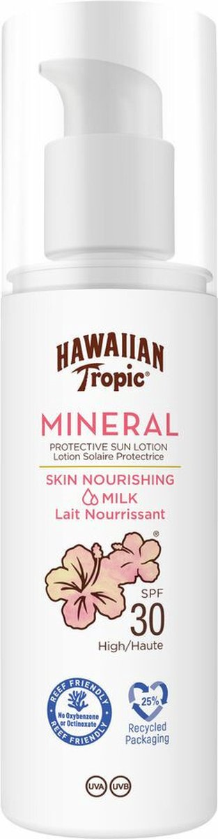 Goedkoopste Hawaiian Tropic Mineral Sunmilk Lotion - SPF30 - 100ml - 1 Stuk