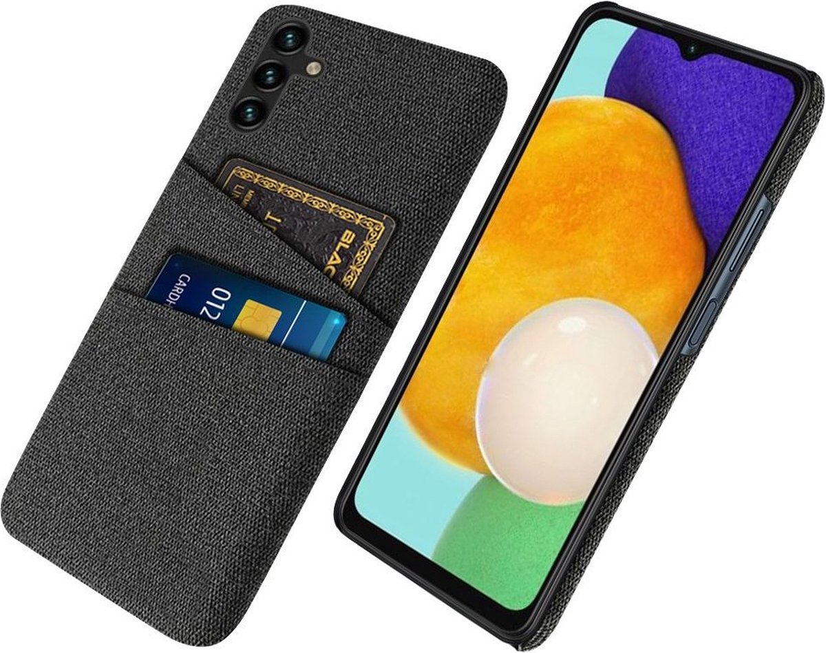 Hoesje met Kaarthouder Back Cover Zwart Geschikt voor Samsung Galaxy A54