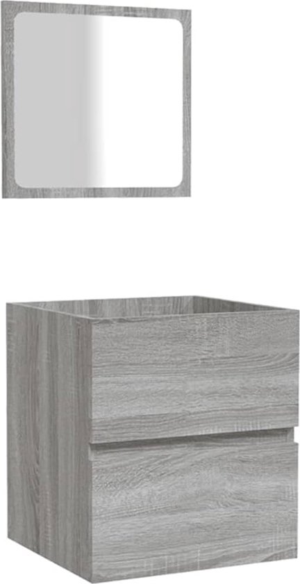 vidaXL Badkamerspiegel 60x10,5x37 cm bewerkt hout wit