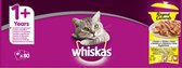 Whiskas Katten natvoer, gevogelte selectie in gelei, multipack (40x85g), 3.4 kg