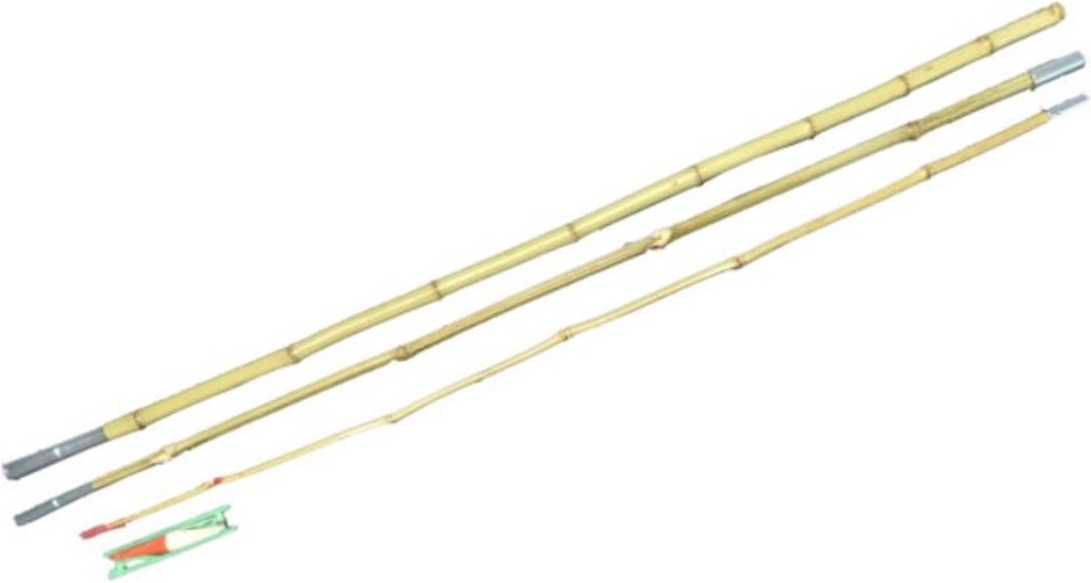 Benson Traditionele bamboe hengel - demontabel - 438 cm - lichtgewicht