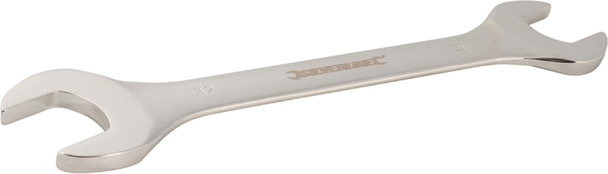 Silverline Dubbel open steeksleutel - gehard chroom vanadium staal - 30/32 mm - gepolijst