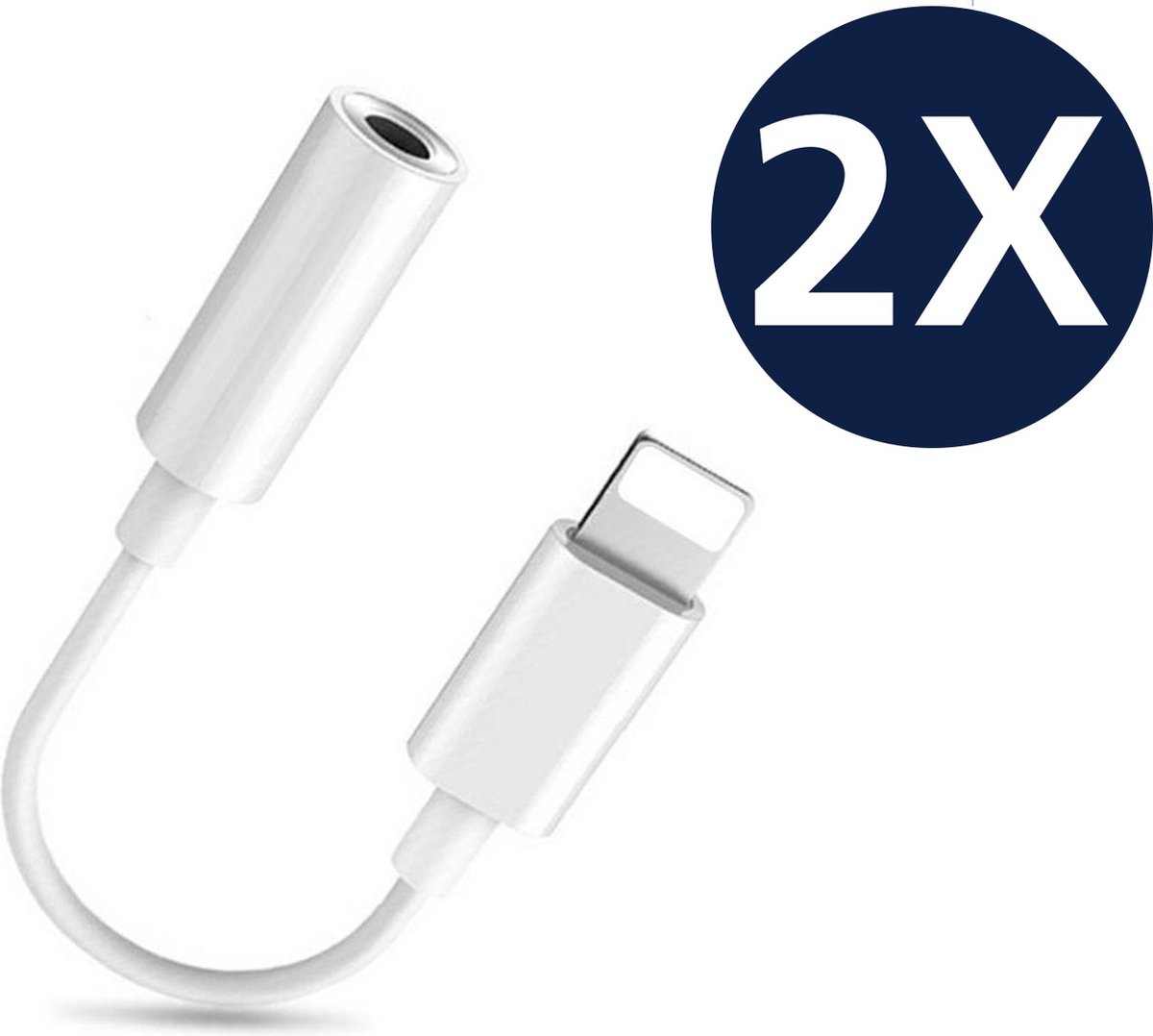 Techvavo® Set van 2 Lightning naar Jack geschikt voor iPhone