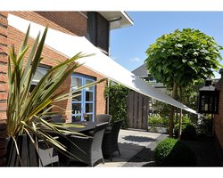 MaxxTools Luxe schaduwdoek Zonnescherm - 3.6 x 3.6 m - Driehoek - Creme