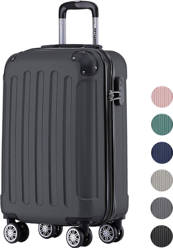 TRVLMORE handbagage koffer – wielen – cijferslot – 38L – zwart