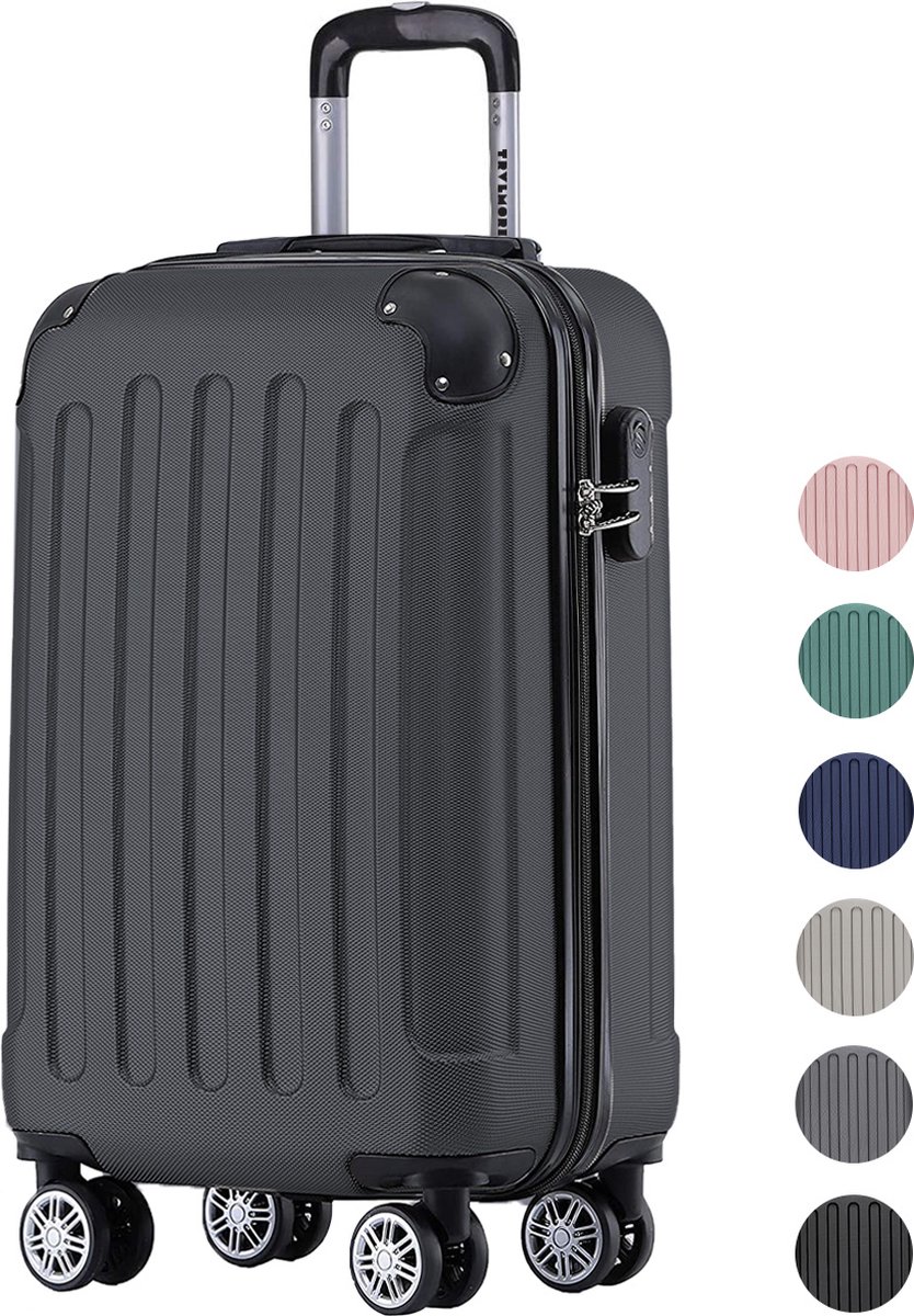 effectief Praten jurk TRVLMORE Handbagage Koffer met Wielen - 54x36x20cm - 38L - Zwart | bol.com
