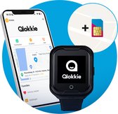 Qlokkie Kiddo 11 - GPS Horloge kind 4G - GPS Tracker - Videobellen - Veiligheidsgebied instellen - SOS Alarmfuncties - Smartwatch kinderen - Inclusief simkaart en mobiele app - Zwart