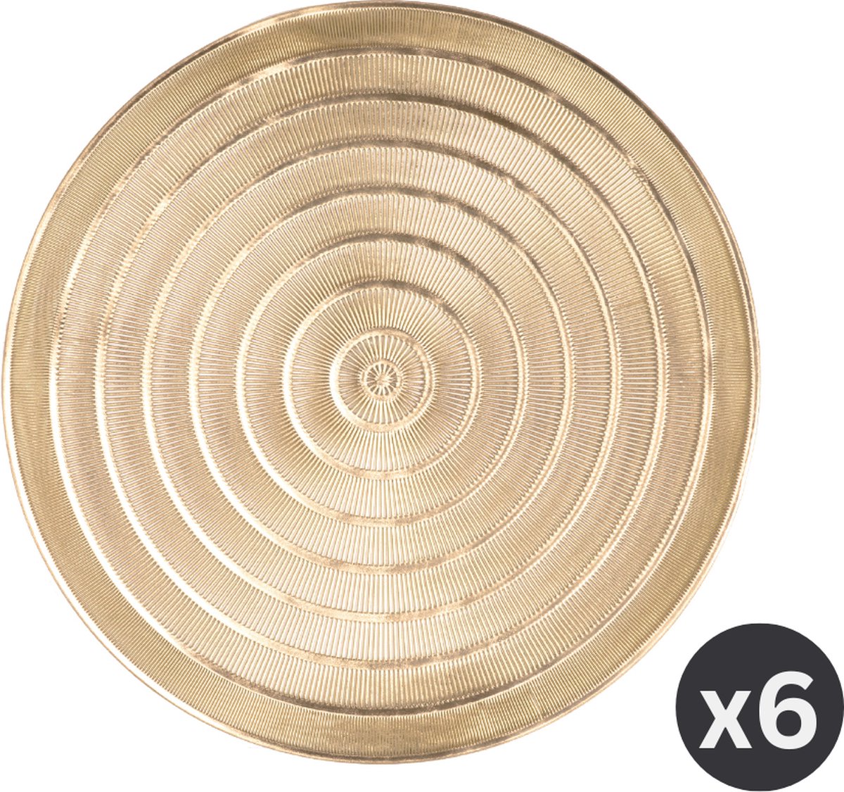 Placemat CAPELINNI rond, SET/6, dia 39.5 cm, goud