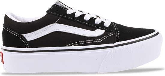 Vans Old Skool Platform Sneakers Kinderen - Black/True White | bol.com