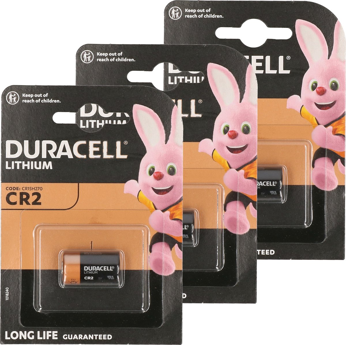 3x Duracell Lithium Ultra Photo CR2 - 750 mAh - batterij / accu - Duracell