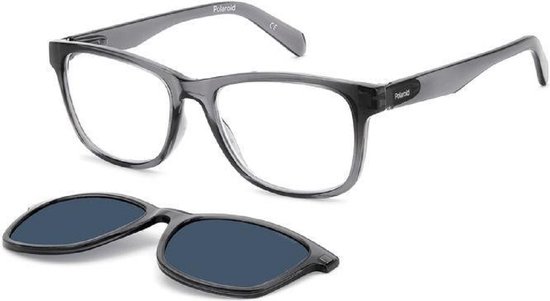 Lunettes de Lecture Polaroid PLD0030 Avec Clip Soleil-Gris-+2.50