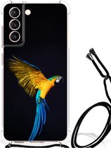 Telefoon Hoesje Geschikt voor Samsung Galaxy S21 FE TPU Siliconen Hoesje met transparante rand Papegaai