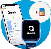 Qlokkie Smartwatch enfants - Montre GPS enfant - Tracker GPS - 4G - Fonction SOS - Appel vidéo HD - Étanche - Carte SIM incluse - QL11 - Blauw