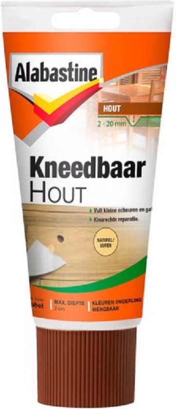 Alabastine - Kneedbaar Hout - Midden eiken / Teak - 75 G