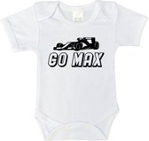 Rompertje - Go max ! - maat: 92 - korte mouwen - kleur: wit - 1 stuks - romper - rompers - rompertjes - baby born - geschenk aankondiging - zwanger - geschenk - geschenk cadeau - cadeau - baby