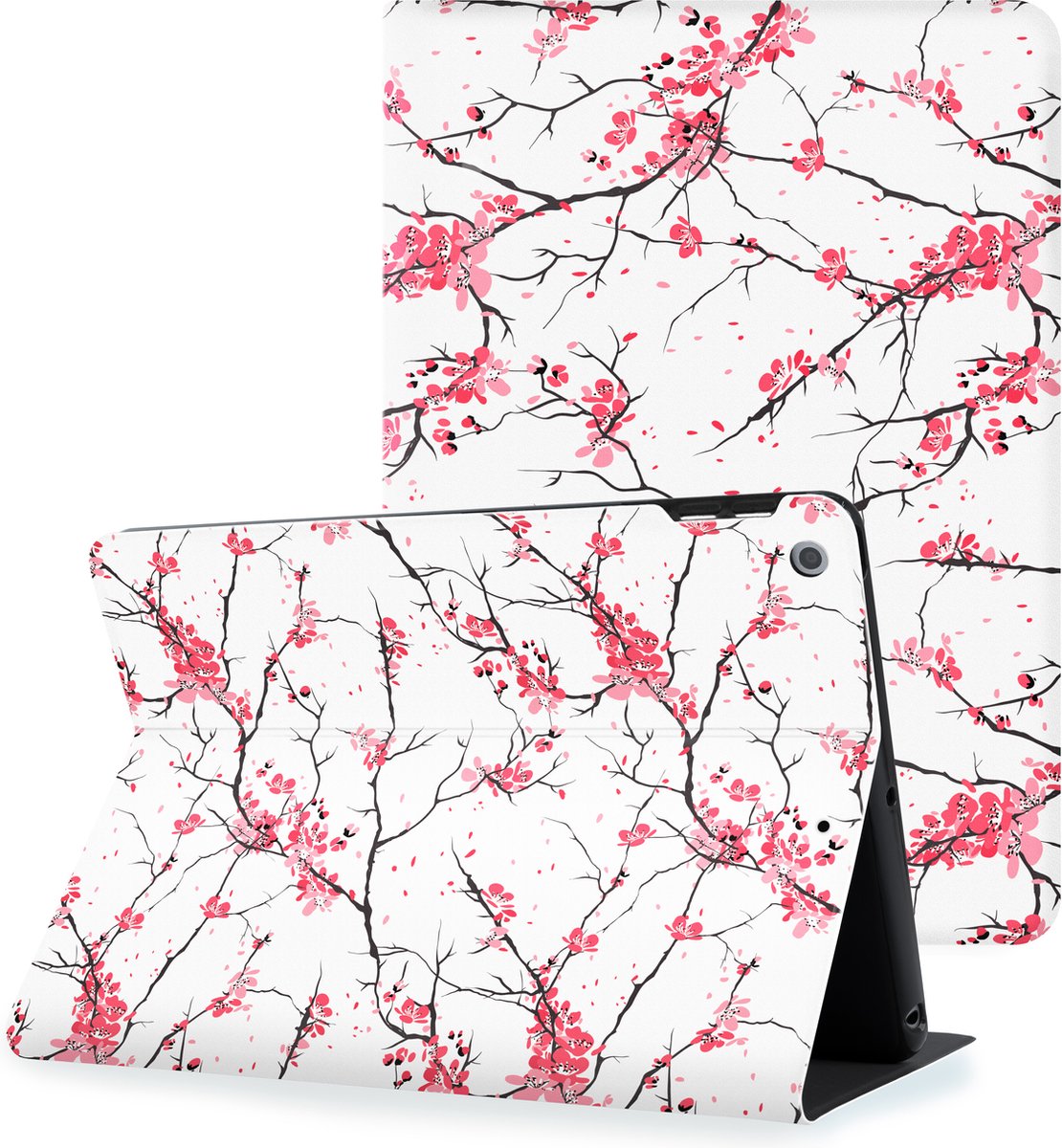 iPad 2021 / 2020 / 2019 hoes - iPad 10.2 inch hoes - Smart Book Case - Cherry Blossom