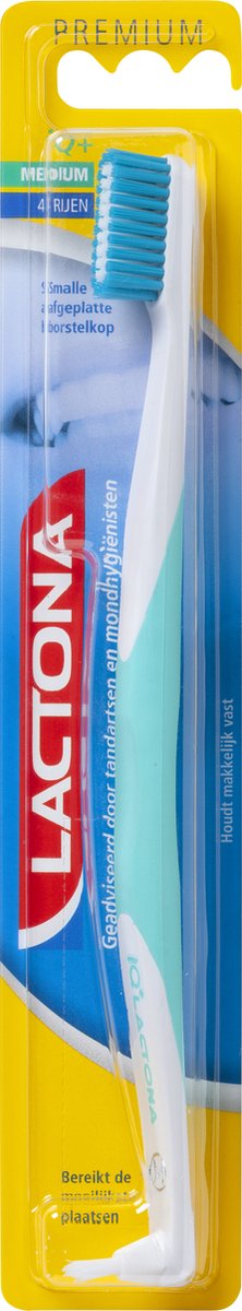 Lactona iQ+ Medium - Tandenborstel - Medium hard - 1 stuks