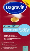 Dagravit Vitaal 50+ Vitamine D + Omega-3 Visolie - DHA is goed voor het hart en hersenen - Vitamine D ondersteunt het behoud van sterke botten - 90 capsules