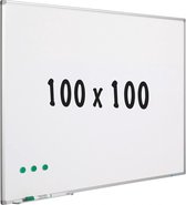 Whiteboard geëmailleerd staal - Wit - Magnetisch - 100x100cm