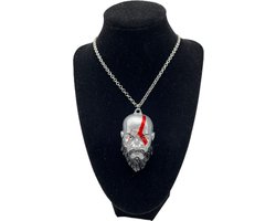 God of War, Hoofd Kratos, Ketting/Hanger, Zeus, Callisto, Ares, Griekse Mythologie, Metaalkleurig