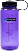 Nalgene Wide-Mouth Bottle - drinkfles - 16oz - BPA free - SUSTAIN - Purple / Black Cap