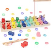 Houten magnetisch visspel - cijferspel Montessori speelgoed - educatief speelgoed - geschenken, hengelspel, motorische vaardigheden kleuterschool sensorisch visspel 3 jaar en ouder verjaardagscadeau