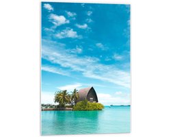 WallClassics - PVC Schuimplaat- Hotel op het Water - Malediven - 60x90 cm Foto op PVC Schuimplaat