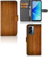 OPPO A77 5G | A57 5G Book Style Case Donker Hout