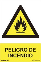 Bord Normaluz Peligro de incendio PVC (30 x 40 cm)