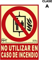 Bord Normaluz No utilizar en caso de incendio PVC (21 x 30 cm)