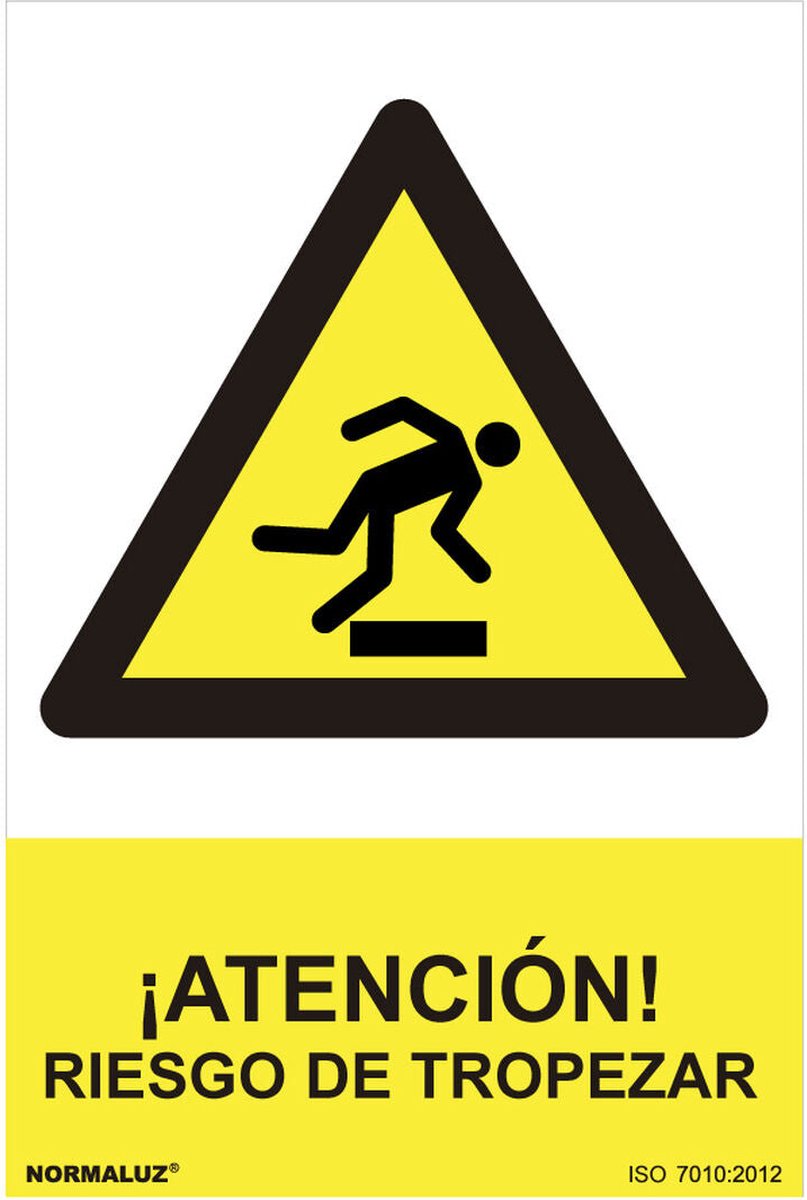 Bord Normaluz Atención riesgo de tropezar PVC (30 x 40 cm)