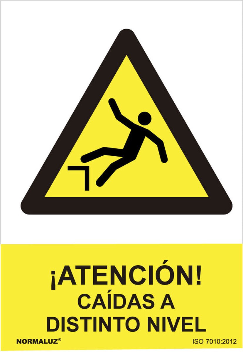 Bord Normaluz Atención caídas a distinto nivel PVC (30 x 40 cm)