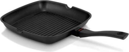 Kitchenaid Grillpan Classic Forged - ø 28 Cm - Keramische Anti Aanbaklaag Zwart 4895156697268