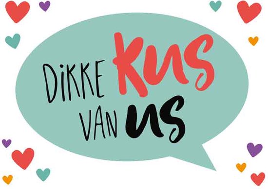 Wenskaart dikke kus van us | bol.com