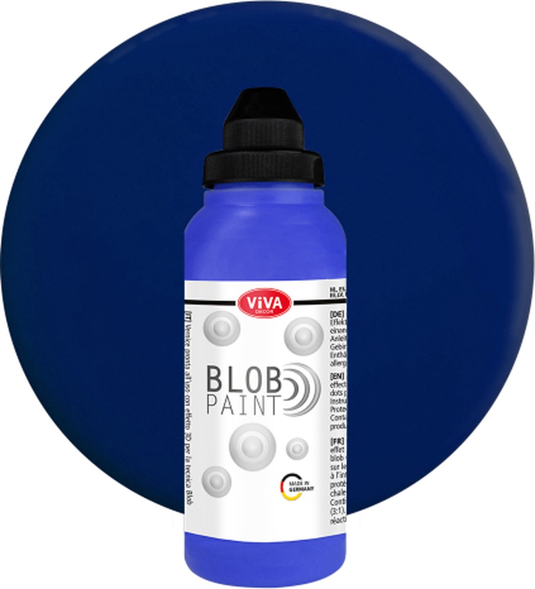 Viva Decor Blob Paint - 280ml - Schilderen- Verf - 3d effect - Nieuw, Kleurrijk - Ontspannend - Creative Hobby - DIY - Knutselen - Vrije tijd - Handwerken - Blauw