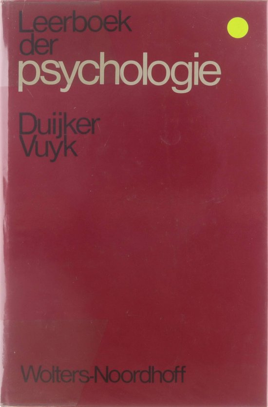 Leerboek der psychologie - cover