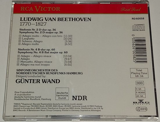 Beethoven - Symphony no. 2 + 4