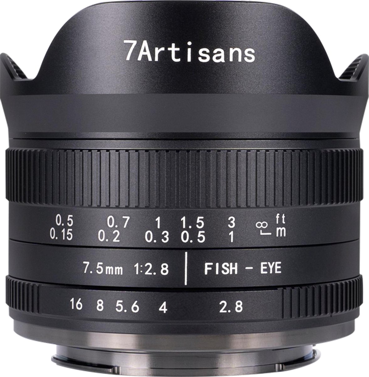 7artisans - Cameralens - 7.5mm F2.8 MKII APS-C voor Canon R-vatting, zwart