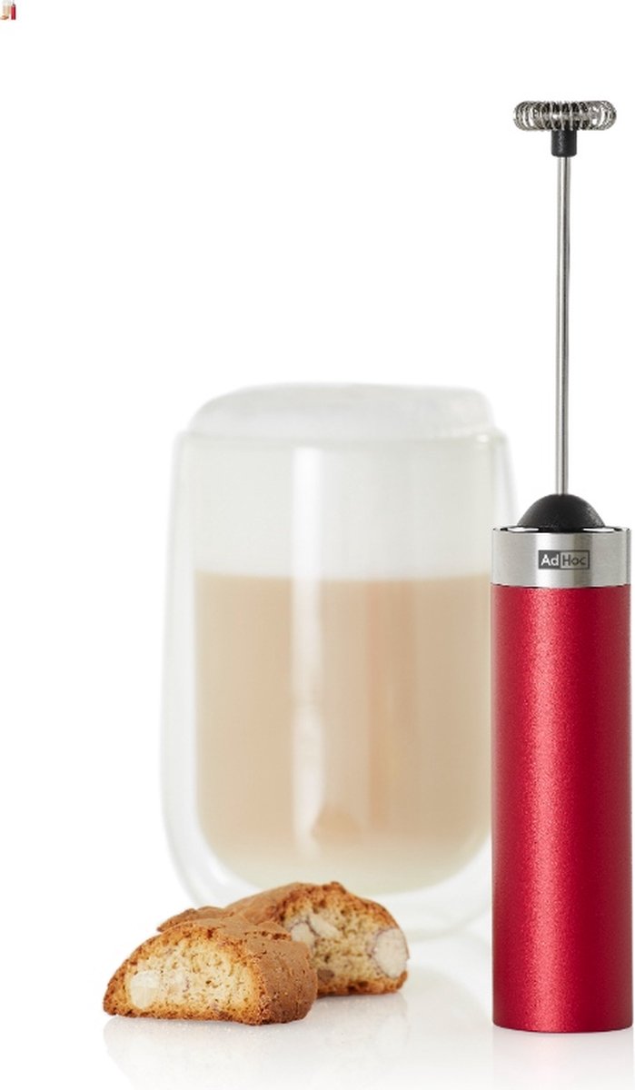 Melkopschuimer Handmatig Rood - AdHoc | Rapid
